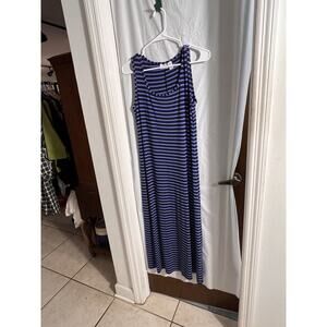 Zenergy by Chico's Women's Striped Sleeveless Stretch Maxi Dress Size 0 Small